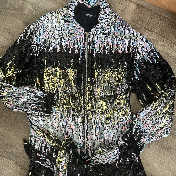 Nasty Gal ombré sequin jumpsuit - Picture 7 of 9